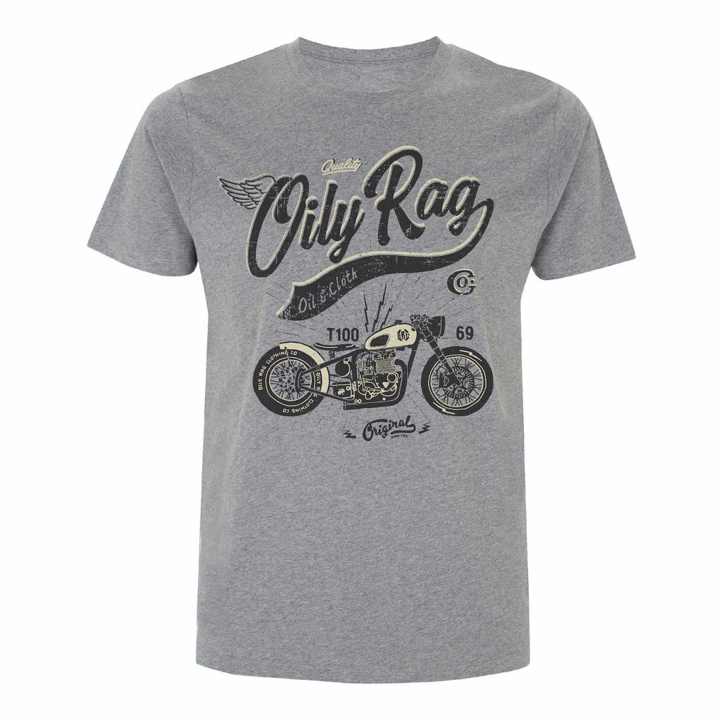 Oily Rag Co Bobber Tshirt - Urban Style Collection - Grey