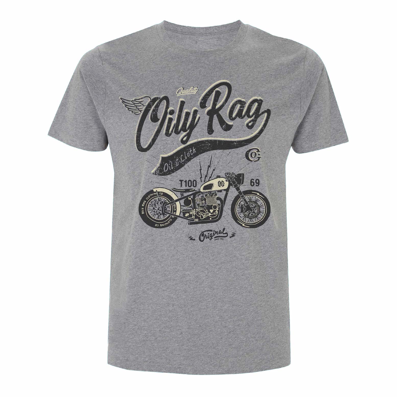 Oily Rag Co Bobber Tshirt - Urban Style Collection - Grey