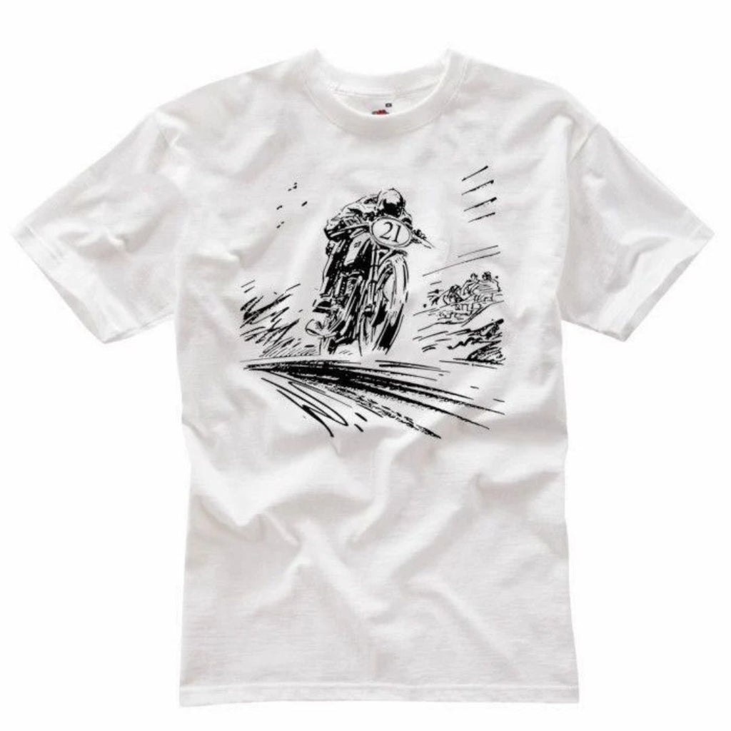 Over The Hill Classic White T-Shirt Black Logo image 0