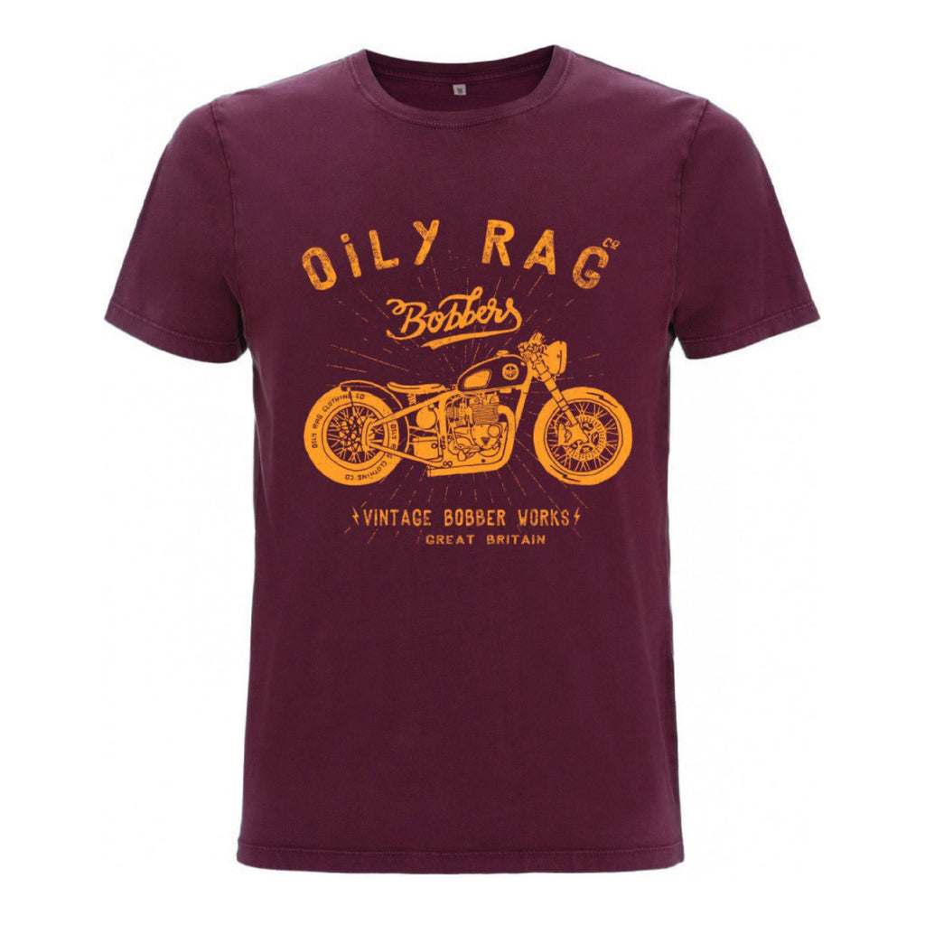 Bobber Works Tee - Burgundy