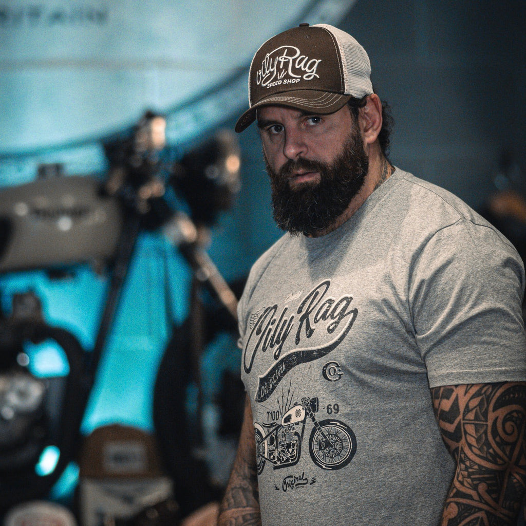 Oily Rag Co Bobber Tshirt - Urban Style Collection - Grey