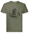 Over The Hill Classic Olive T-Shirt Black Logo