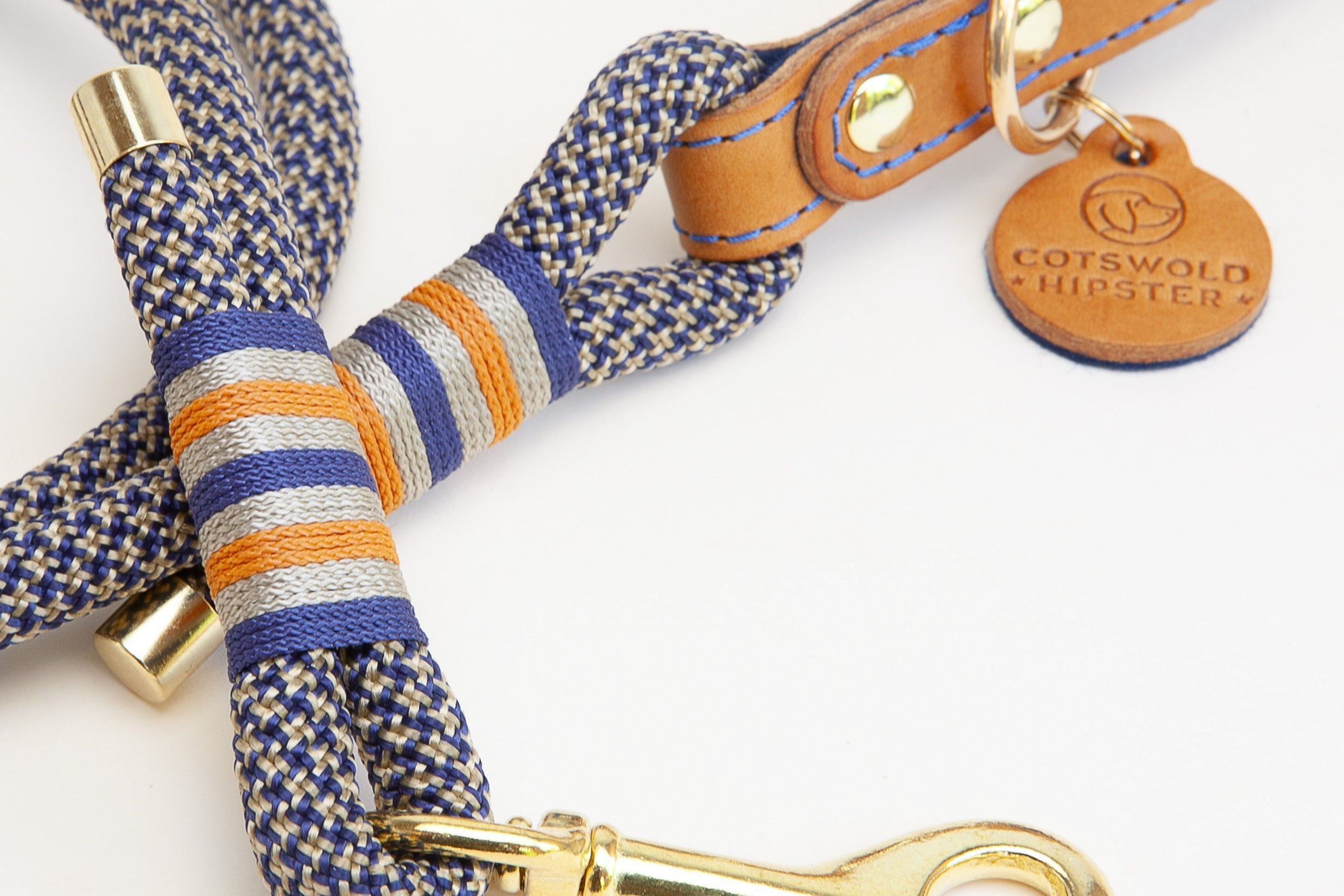 Leather and rope dog leads